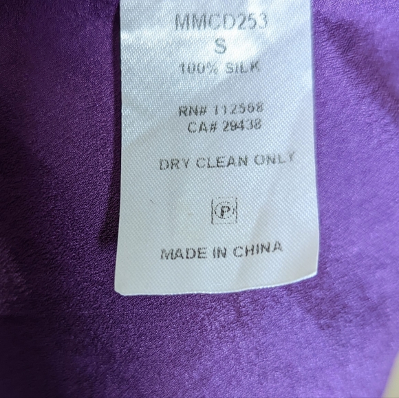 Romantic Purple Silk Dress Ruffles Couture Miss Me Romance - Picture 12 of 12